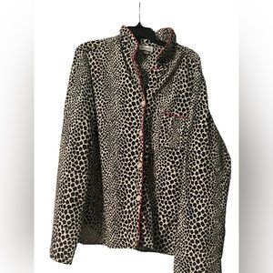 Animal Print Long Sleeve Pajama Shirt Women’s